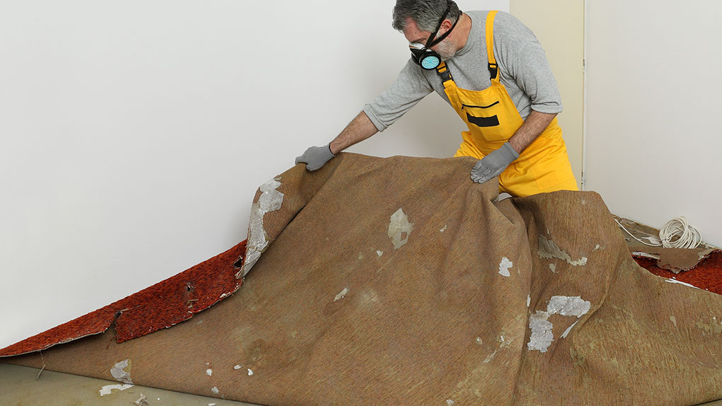 Getting rid of the old flooring