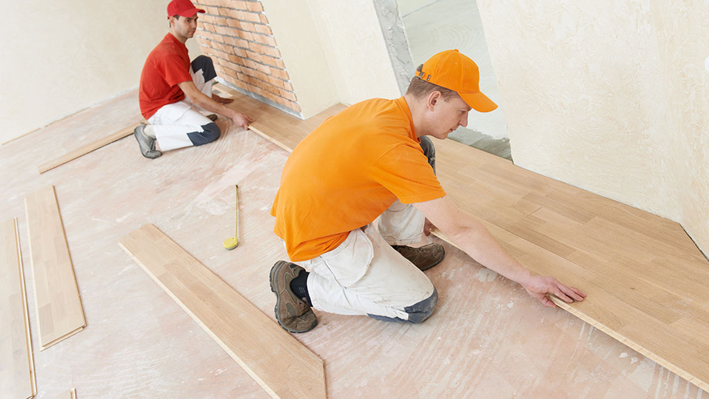 Putting down the flooring